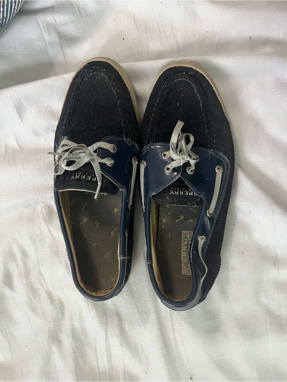 Sperry Women's Navy and White Boat Loafers